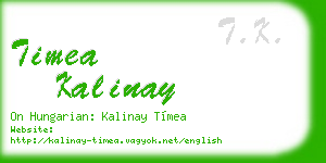 timea kalinay business card